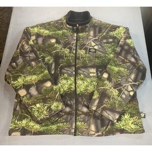 Dickies Wayne Carlton Jacket Mens XL Vanish Camo Fleece Full Zip Forest